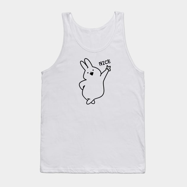 Cute Bunny Peace Fingers | Kawaii Lover Gifts | Handmade Illustrations by Atelier Serakara Tank Top by Atelier Serakara